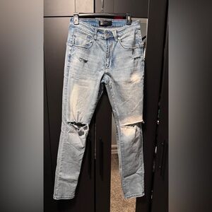 Kollar Clothing skinny ripped denim